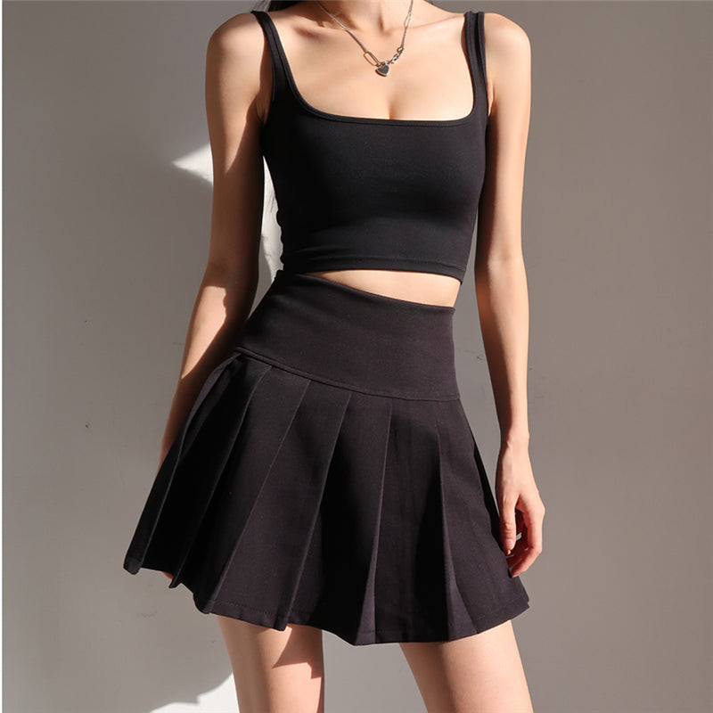 Black Pleated Skirt