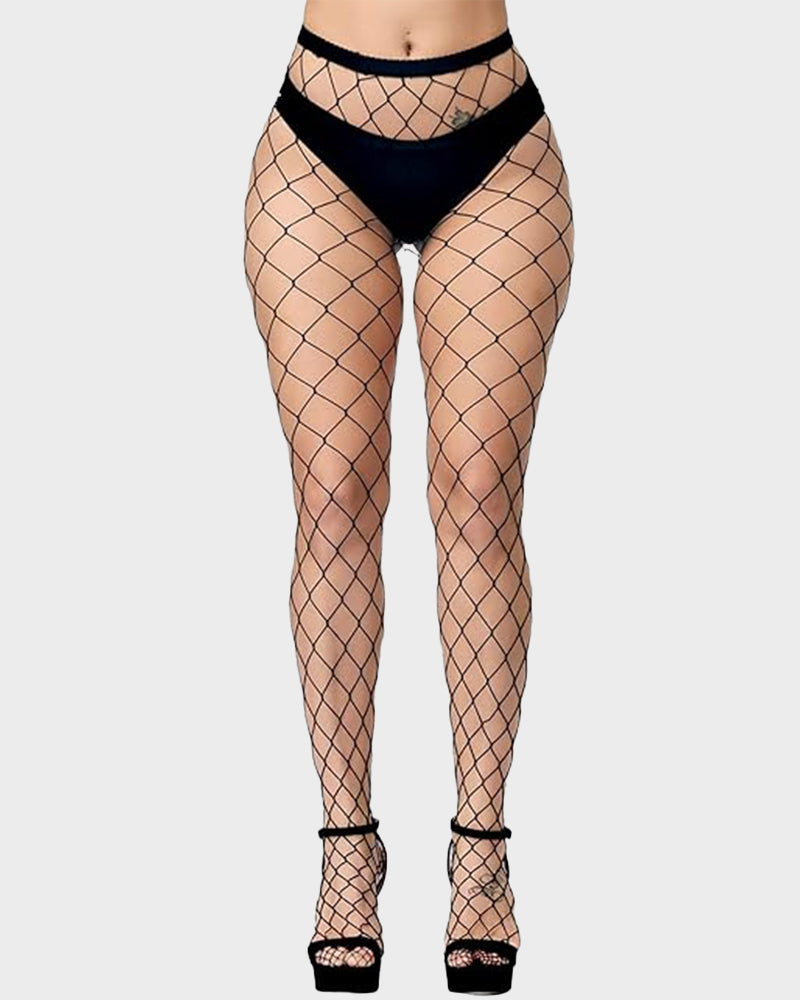 Pack of 3 High-Waist Classic Fishnet Pantyhose