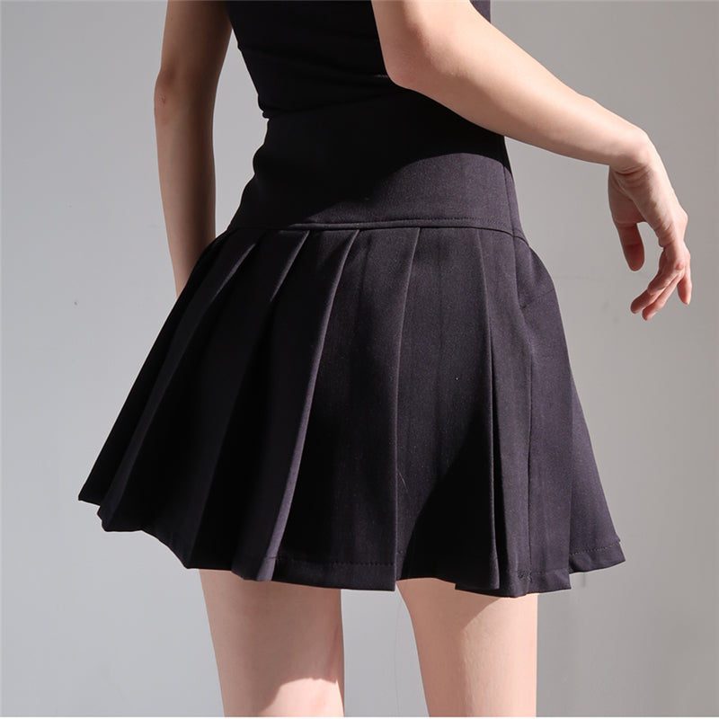 Black Pleated Skirt