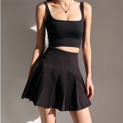 Black Pleated Skirt